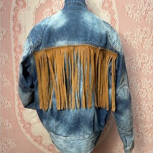 Vintage upcycled moto jacket Sz L